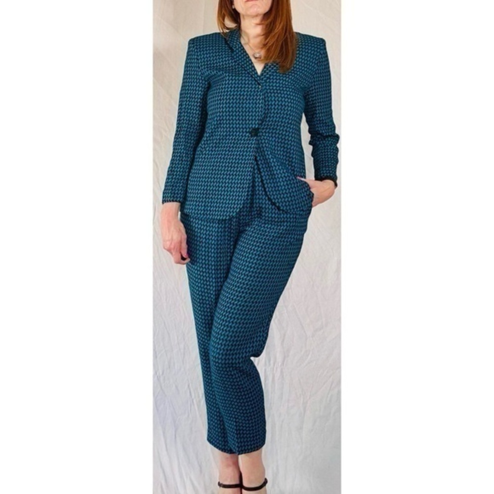 80’s Vintage Katherine Haley’ Houndstooth Pantsuit